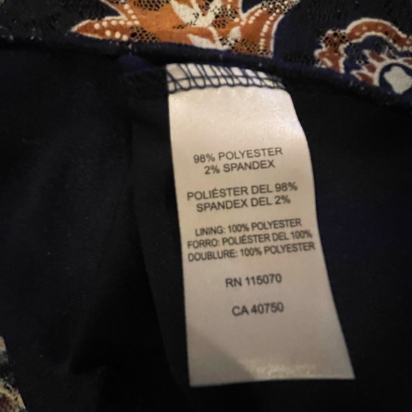 Nina Leonard Floral Lace Handkerchief Sundress S FREE SHIP - Picture 3 of 6